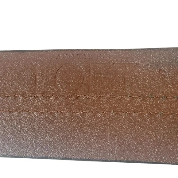 Wide Brown Leather Belt Oval Buckle 90s Size S/M - Picture 8 of 17